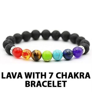 Lava With Seven Chakra Bracelet